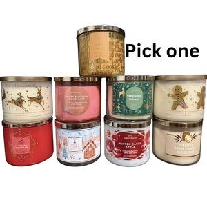 Bath & Body Works 3 Wick Candles. Pk. 1